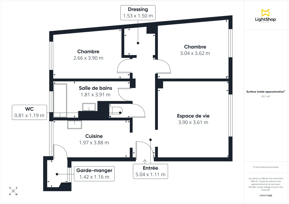 Appartement de 55.78 m² à Nantes