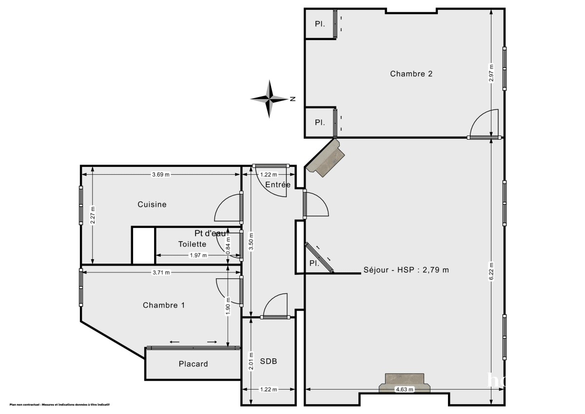 Appartement de 64.58 m² à Paris