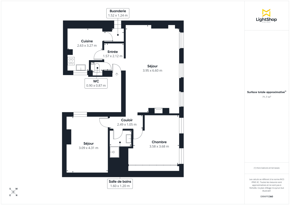 Appartement de 72.15 m² à Paris