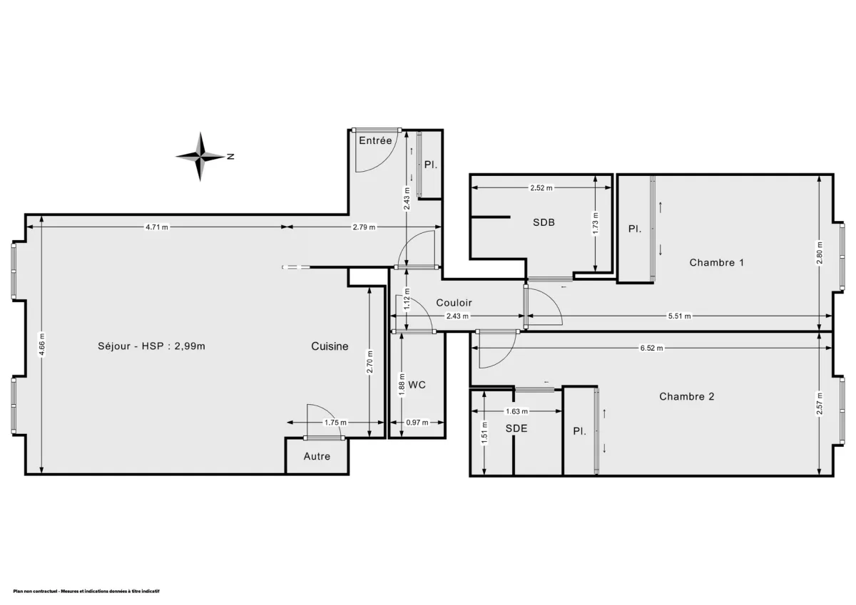 Appartement de 68.61 m² à Marseille