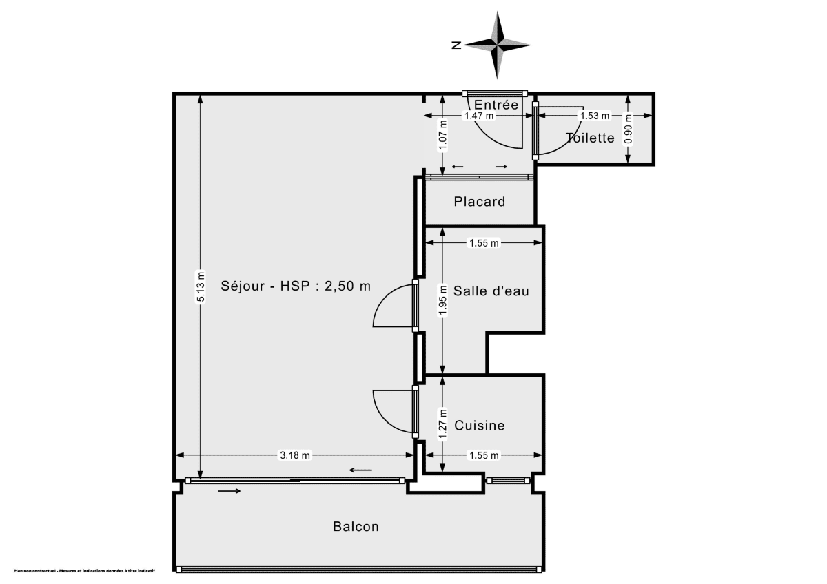 Appartement de 24.47 m² à Paris
