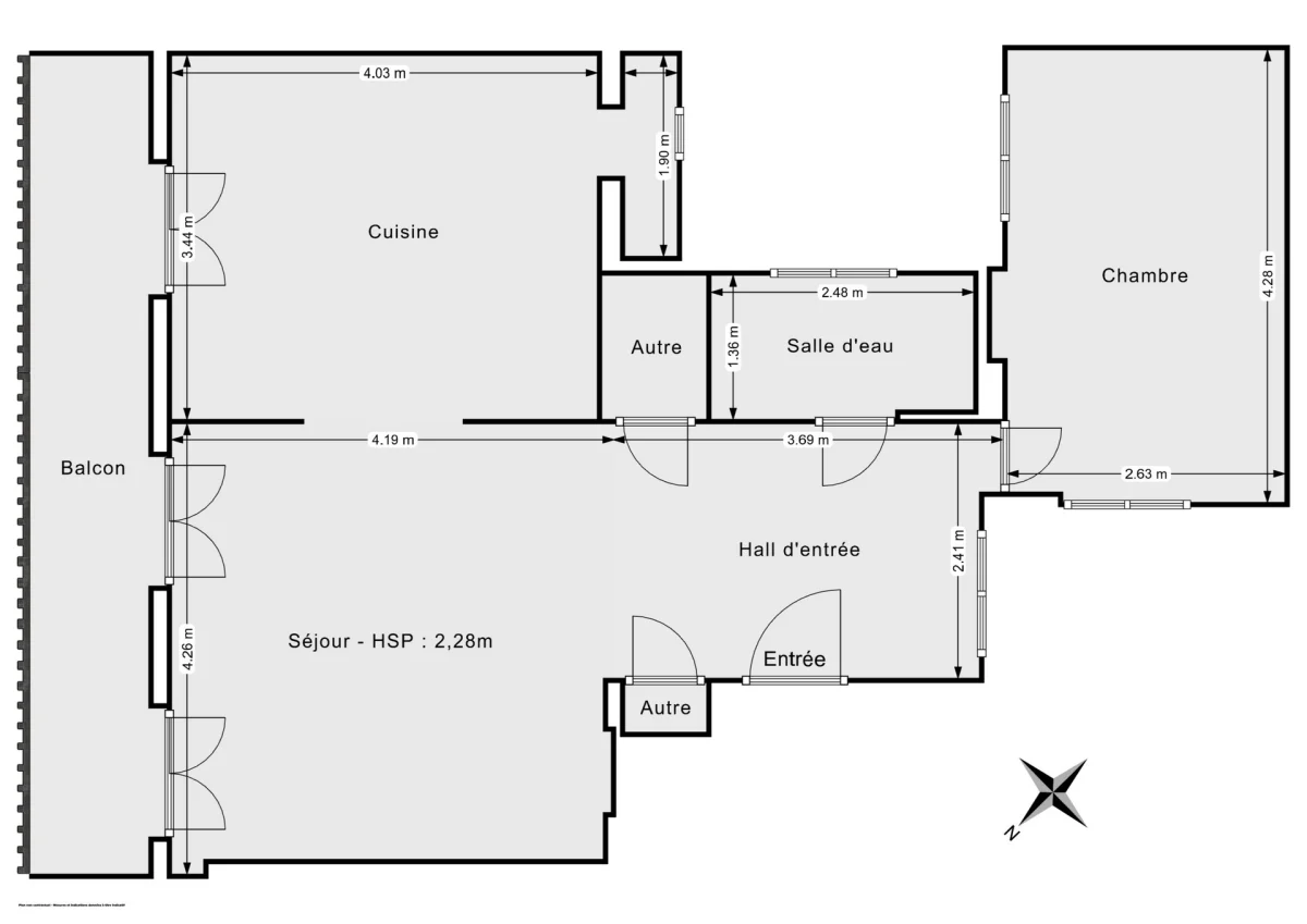 Appartement de 57.0 m² à Paris