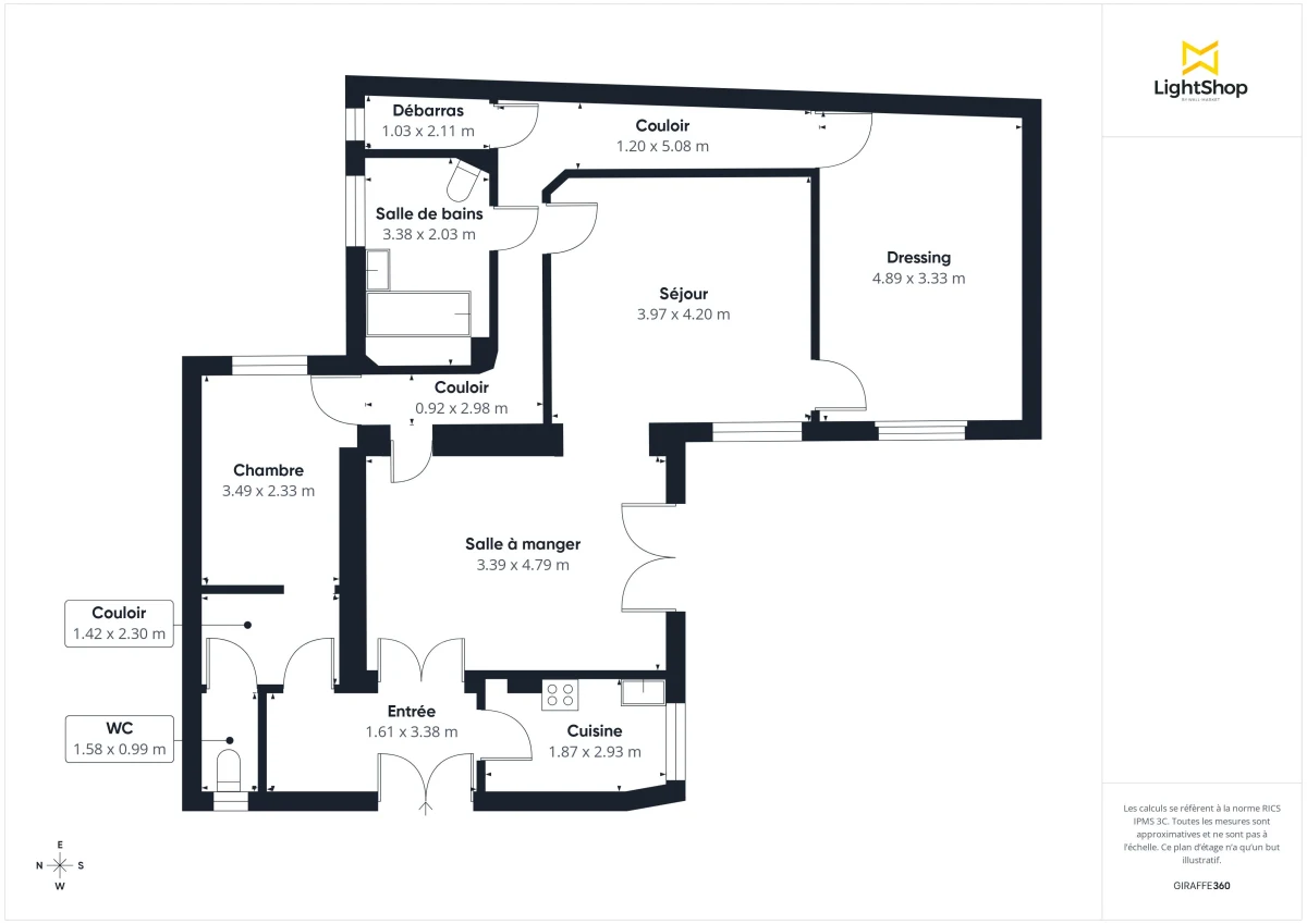 Appartement de 92.4 m² à Paris