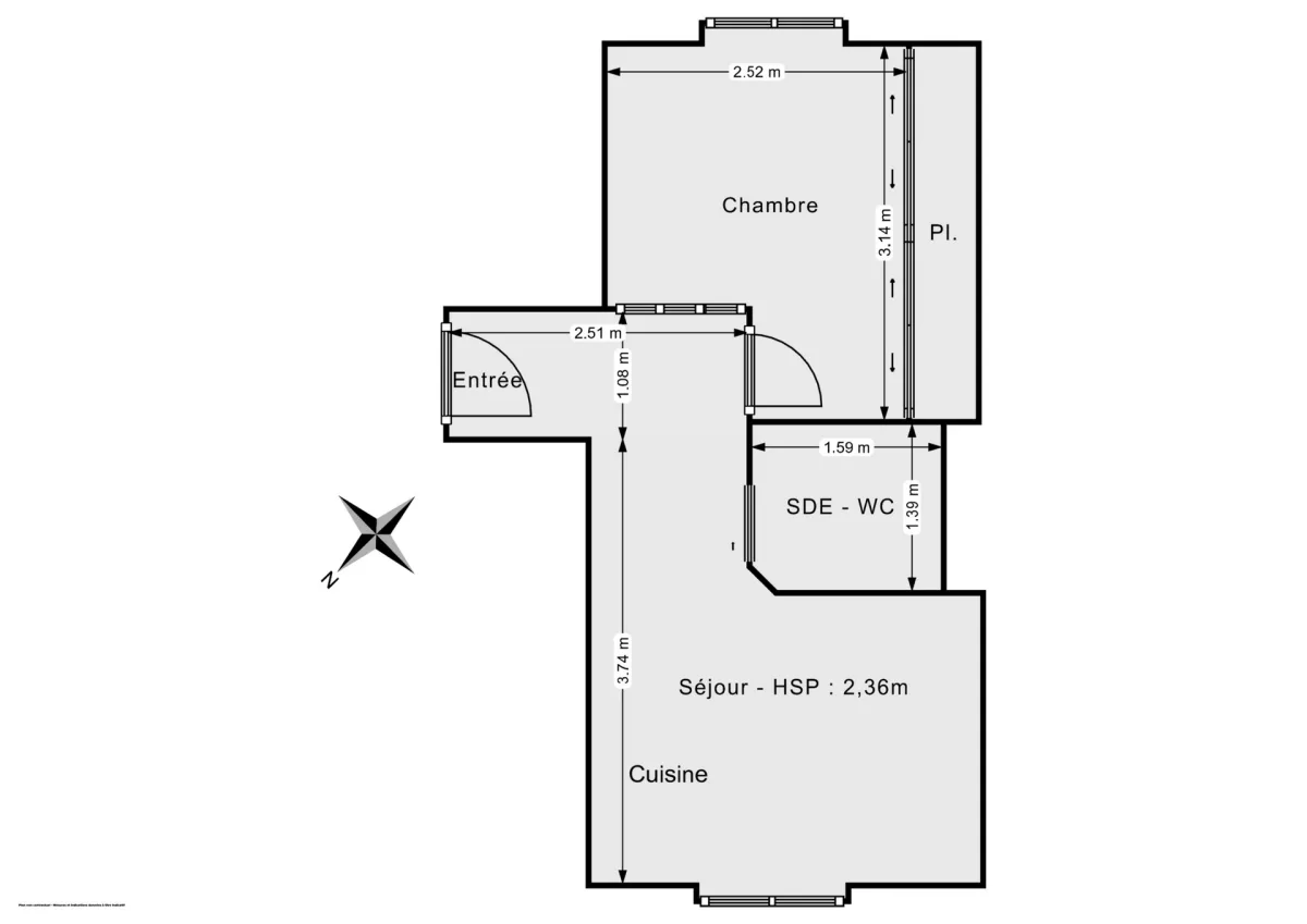 Appartement de 24.0 m² à Paris