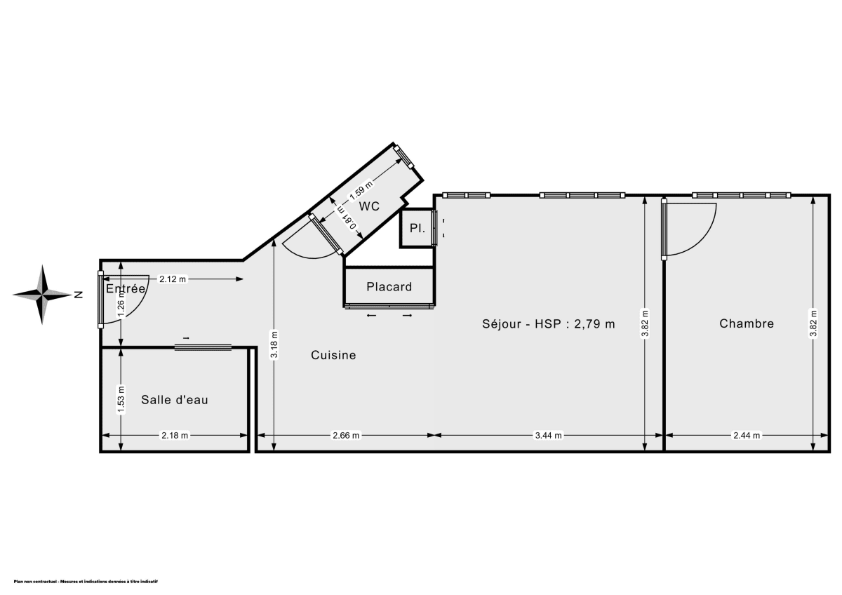 Appartement de 39.95 m² à Paris