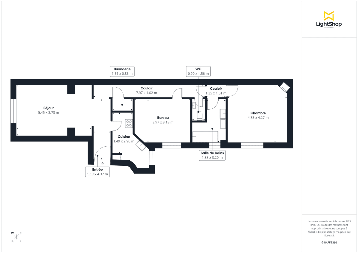 Appartement de 82.07 m² à Paris