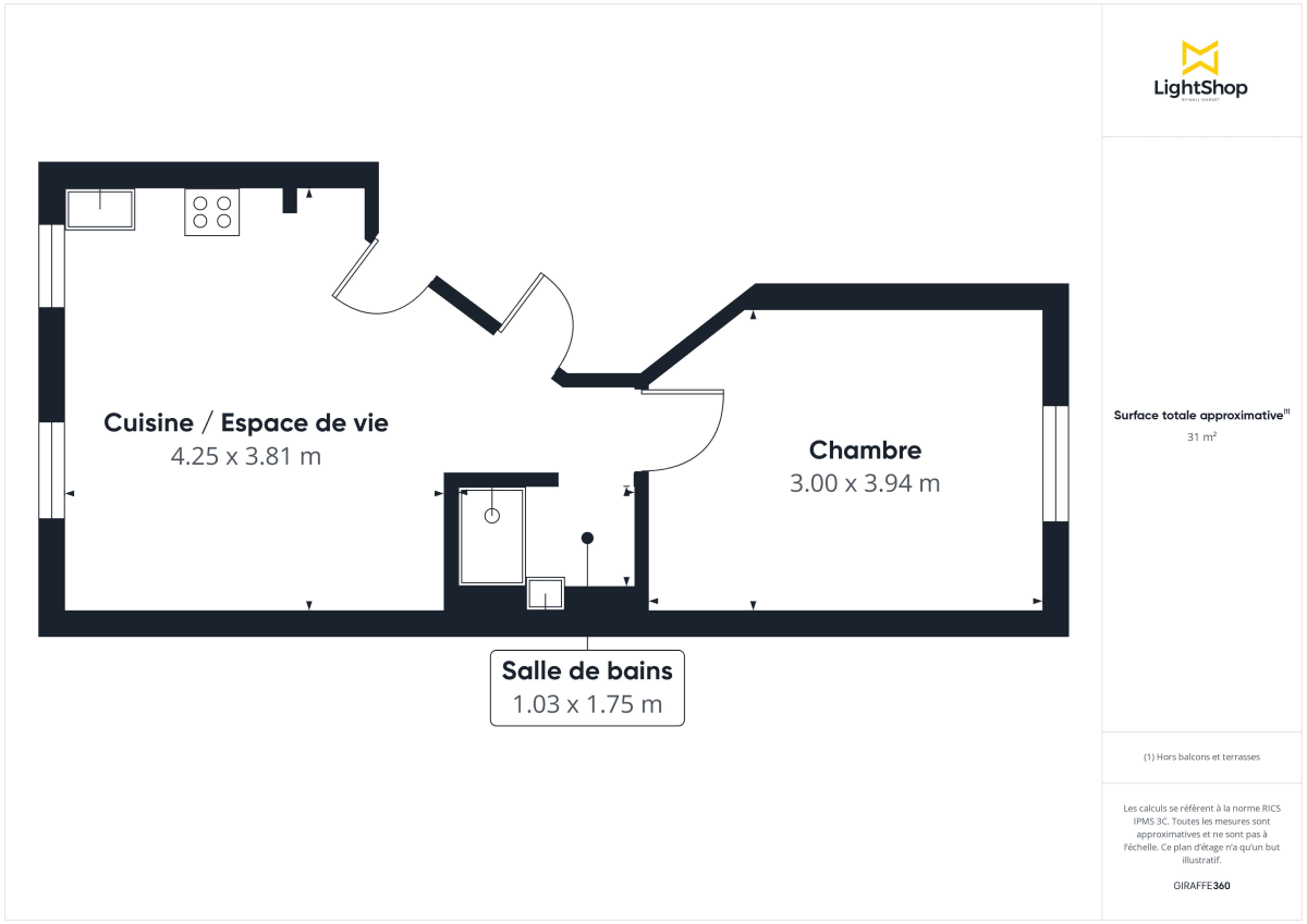 Appartement de 32.0 m² à Issy-les-Moulineaux