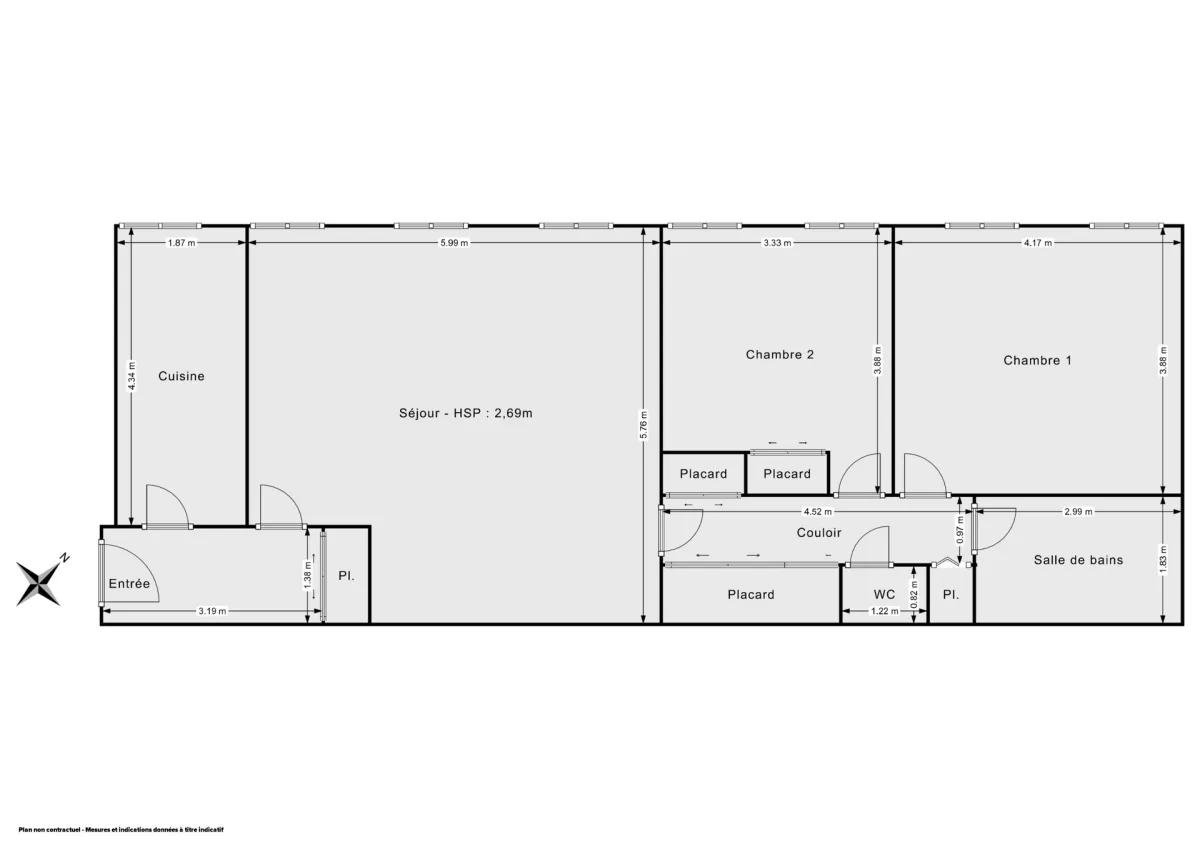 Appartement de 83.9 m² à Paris