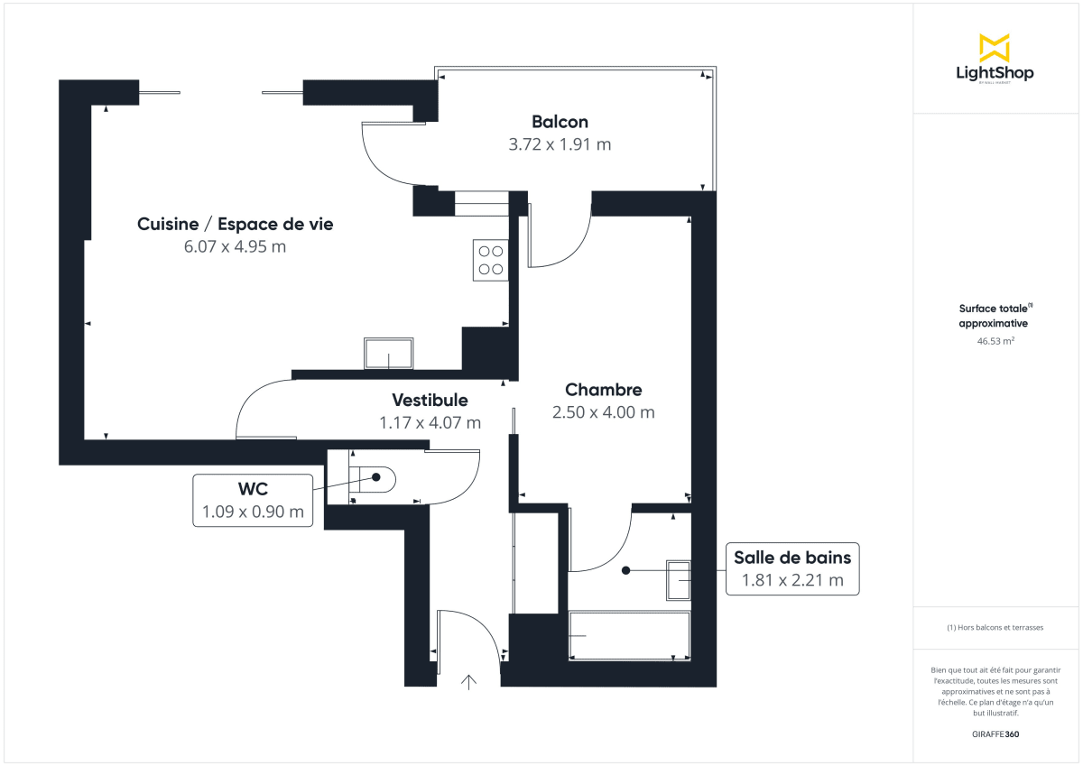 Appartement de 45.99 m² à Nantes