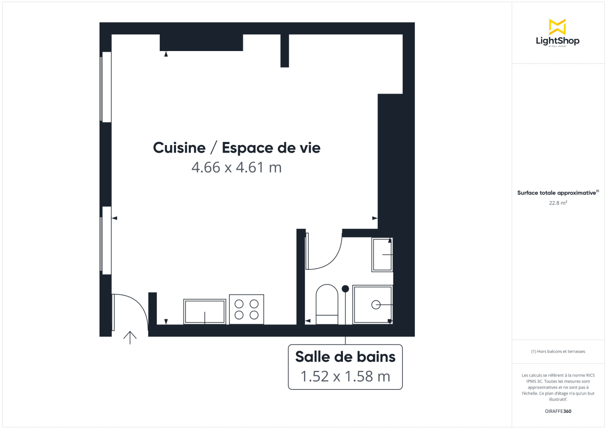 Appartement de 23.75 m² à Neuilly-sur-Seine