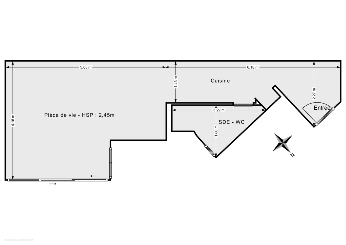 Appartement de 29.0 m² à Saint-Cloud