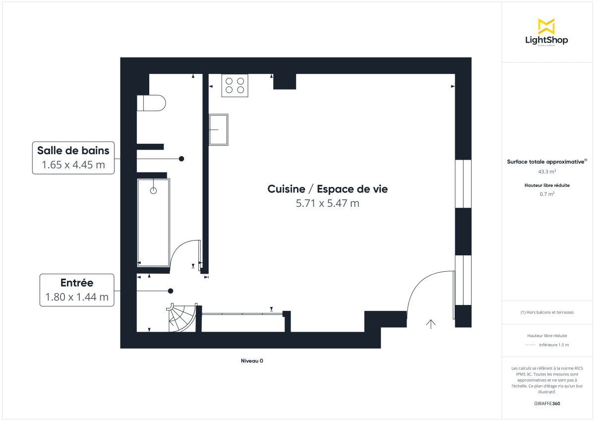 Appartement de 62.15 m² à Paris