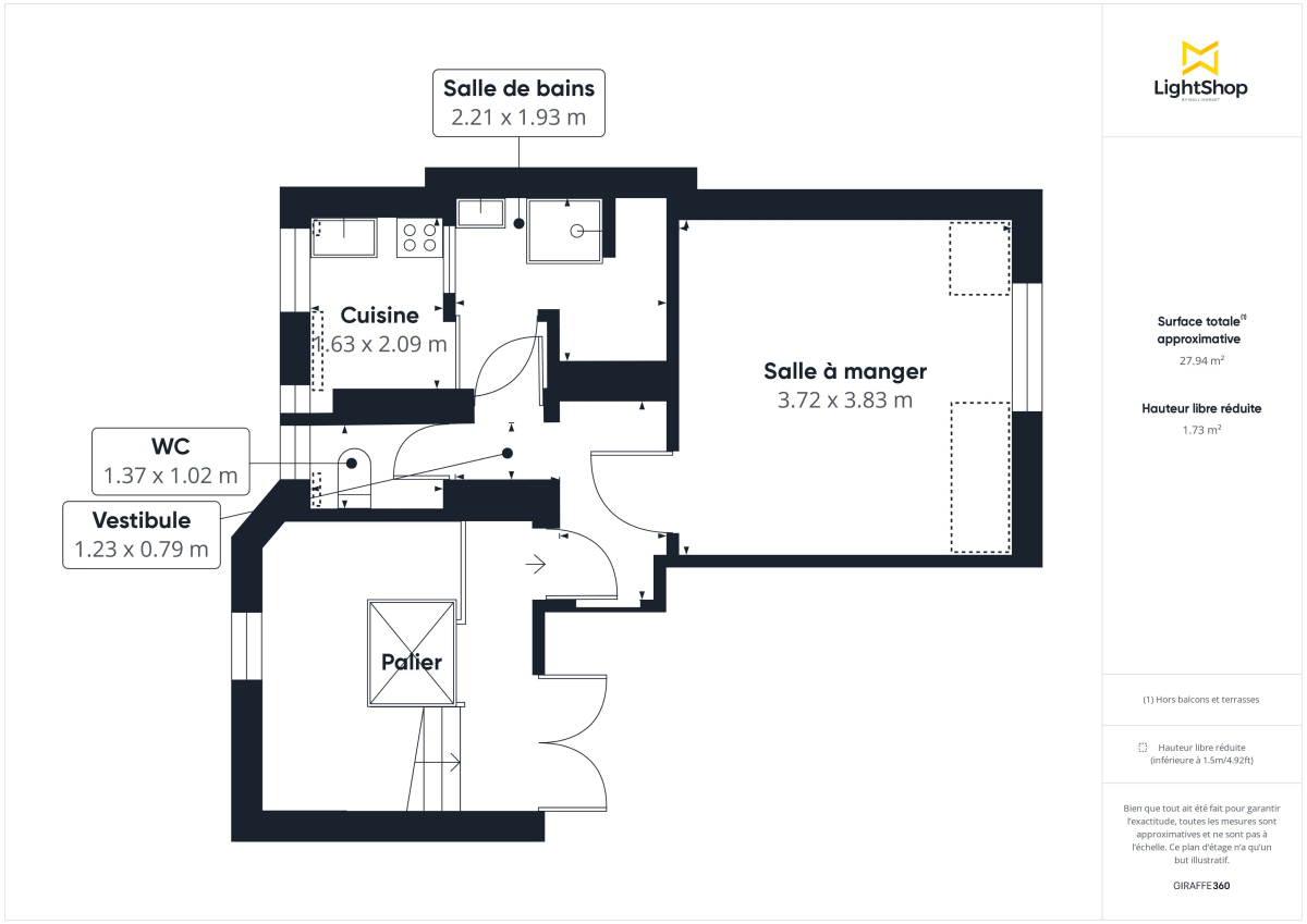 Appartement de 27.0 m² à Paris