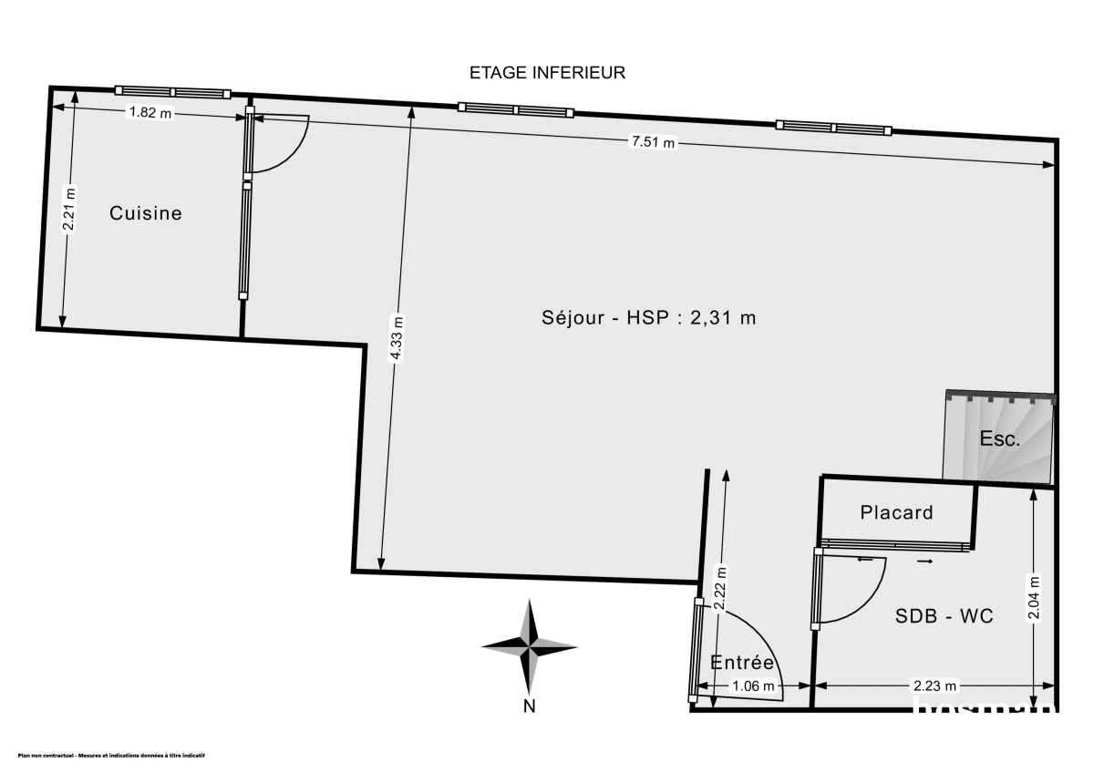 Appartement de 43.21 m² à Paris