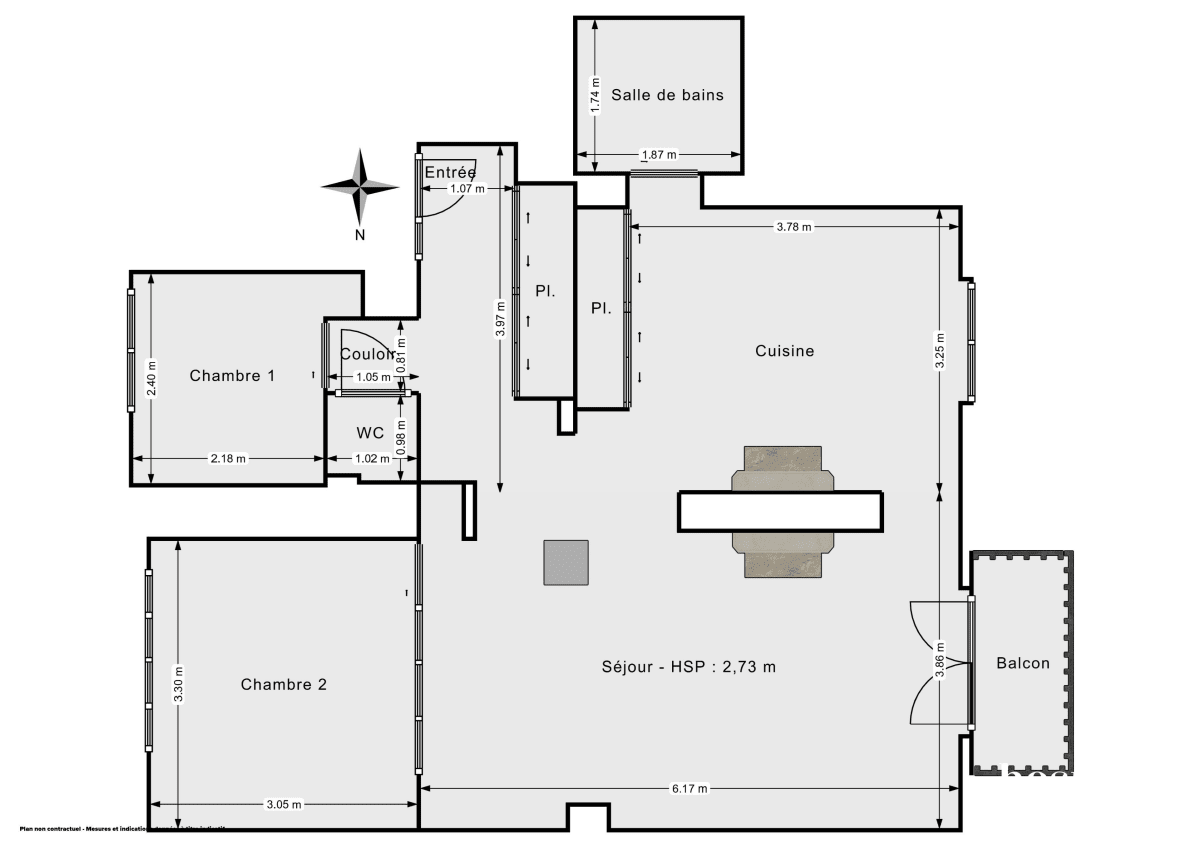 Appartement de 63.62 m² à Clamart