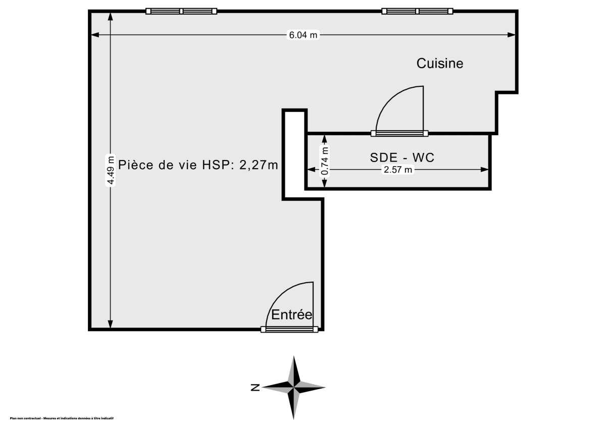 Appartement de 19.75 m² à Paris