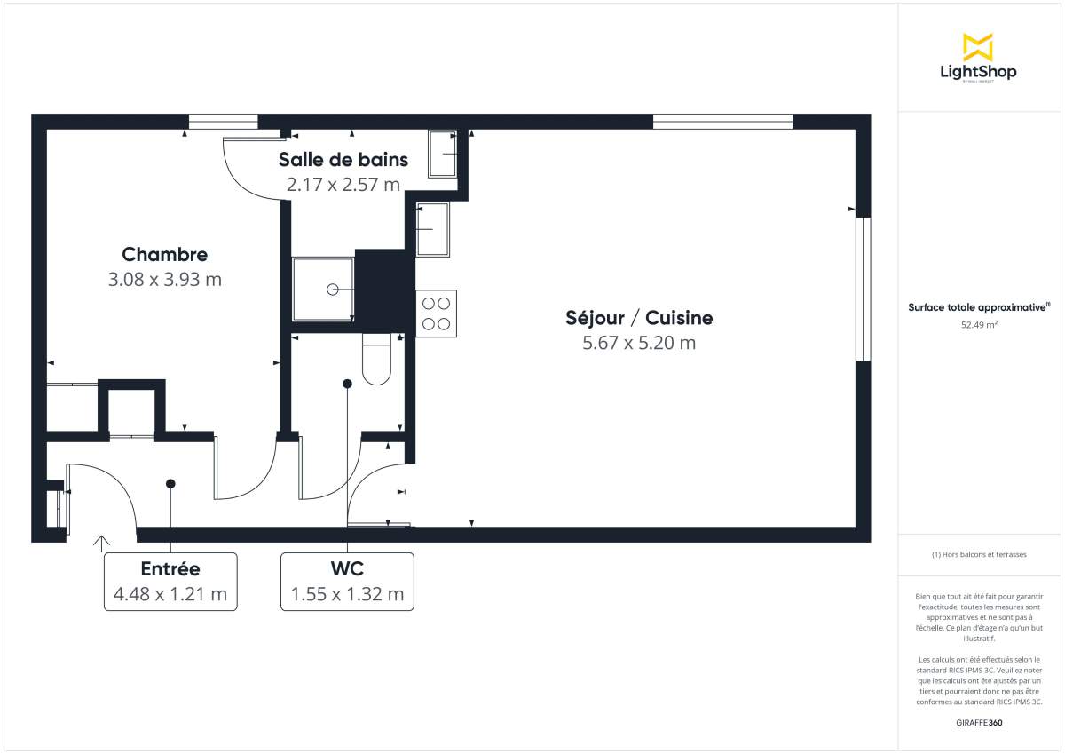 Appartement de 53.24 m² à Nantes