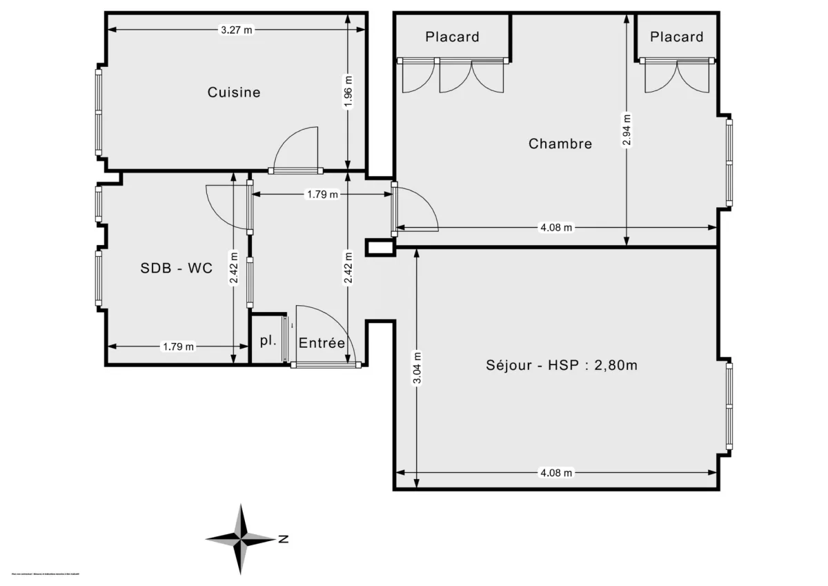 Appartement de 38.68 m² à Paris