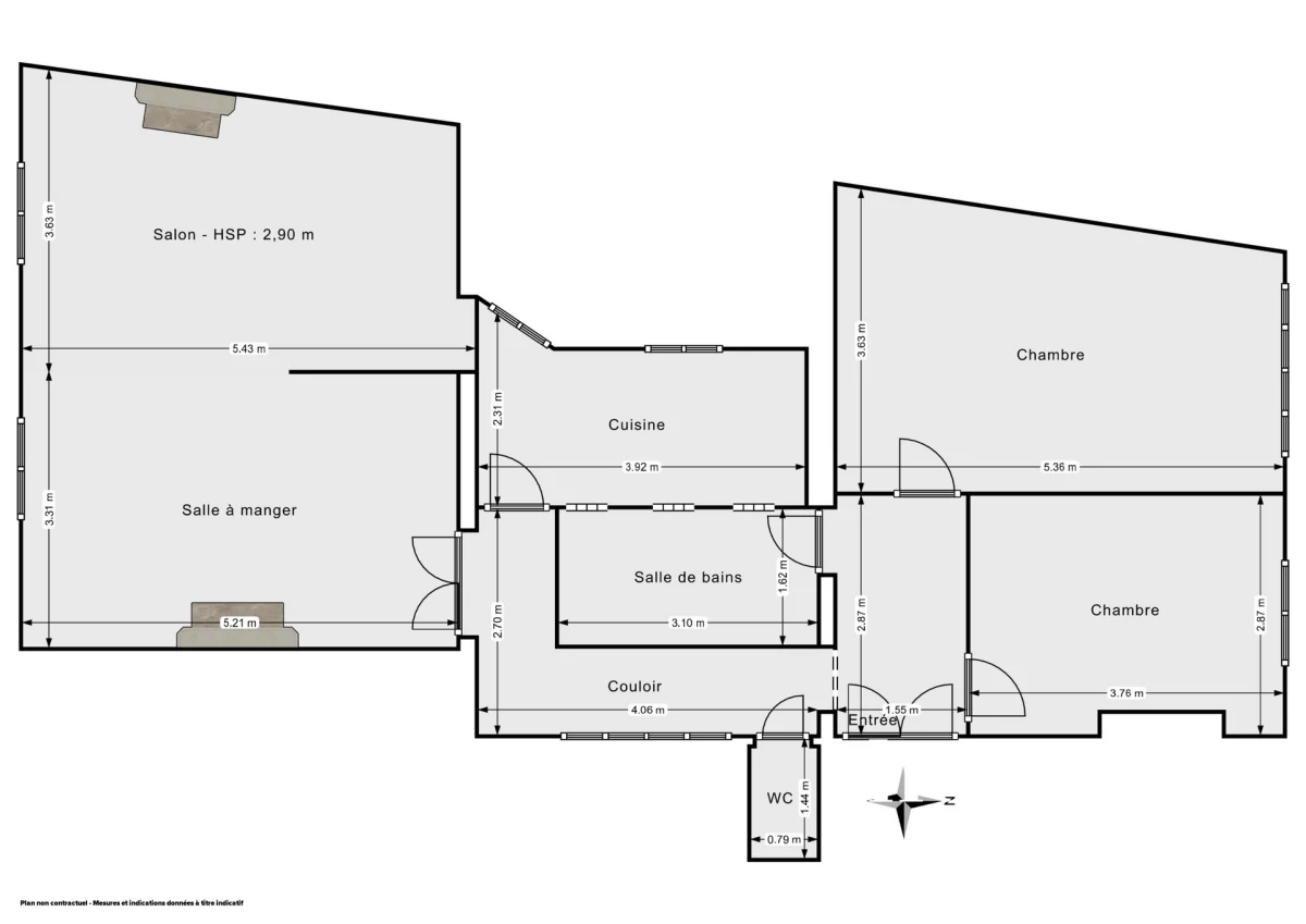 Appartement de 86.33 m² à Paris