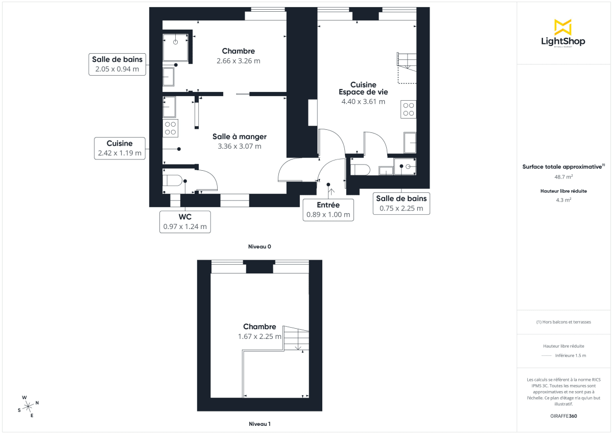 Appartement de 43.65 m² à Nantes
