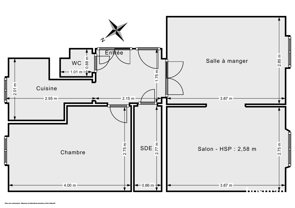 Appartement de 44.02 m² à Paris