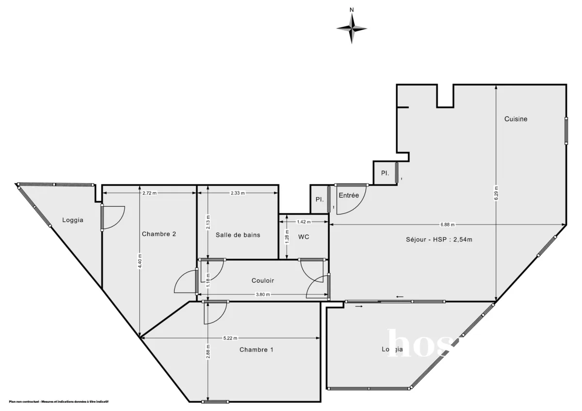 Appartement de 68.32 m² à Lyon