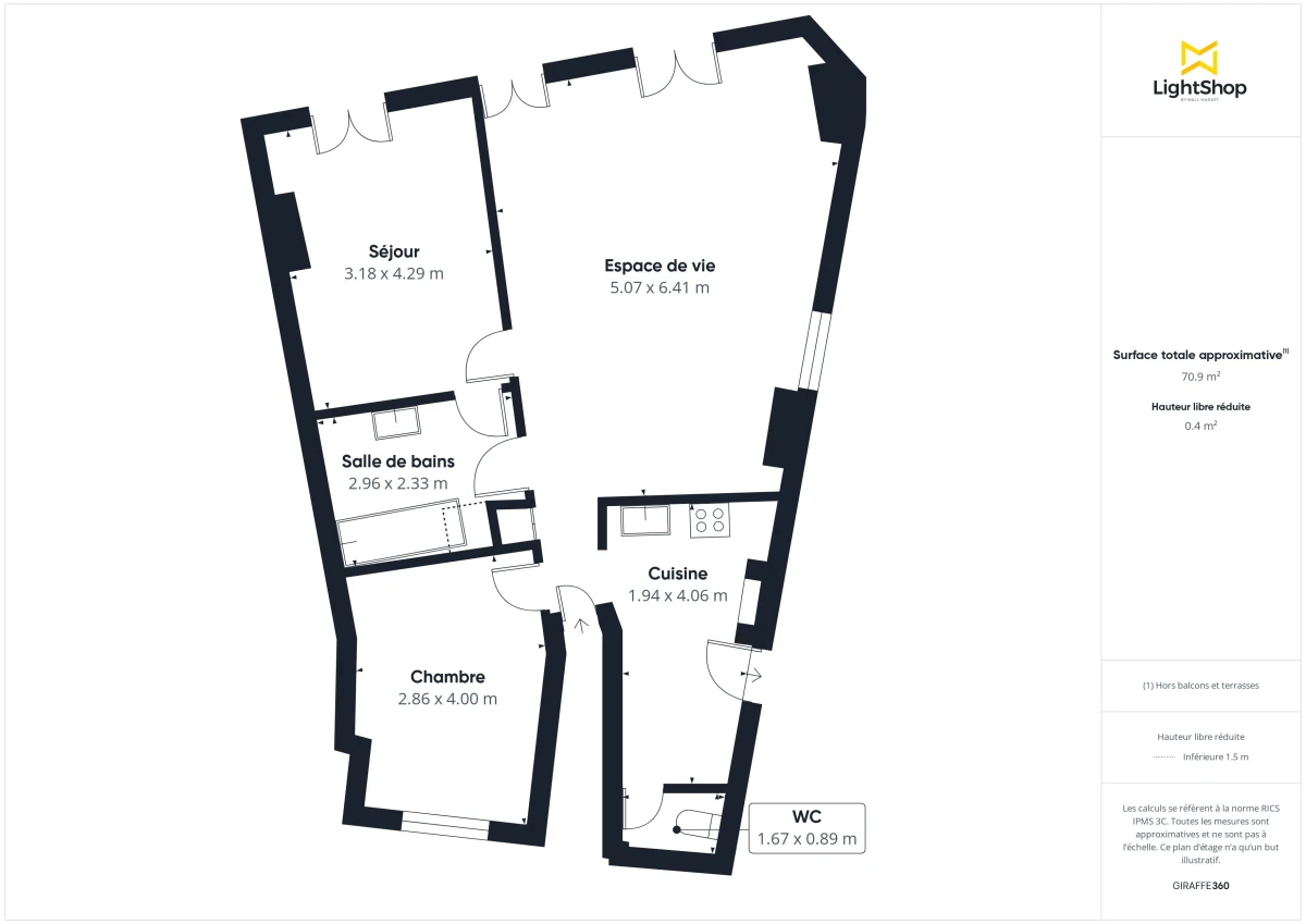Appartement de 71.0 m² à Bordeaux