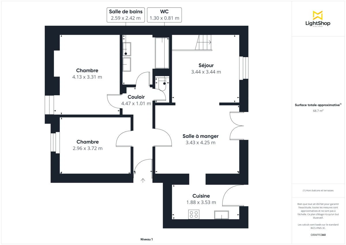 Appartement de 70.0 m² à Asnières-sur-Seine
