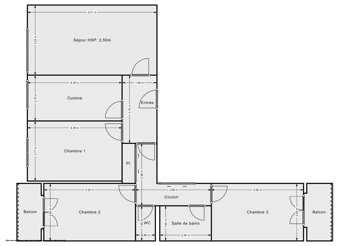 Appartement de 79.0 m² à Paris