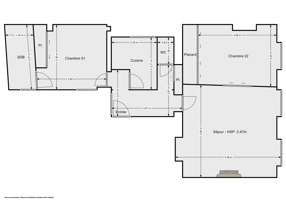 Appartement de 70.0 m² à Paris