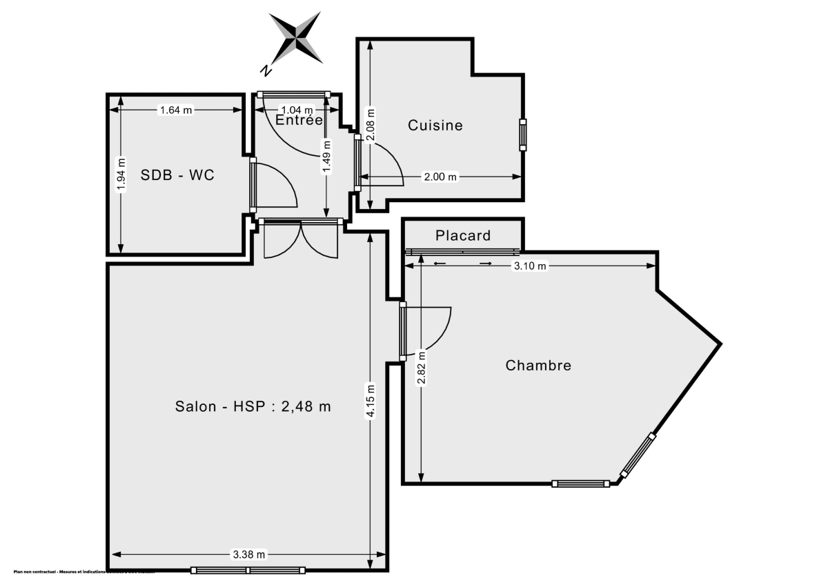 Appartement de 34.17 m² à Paris