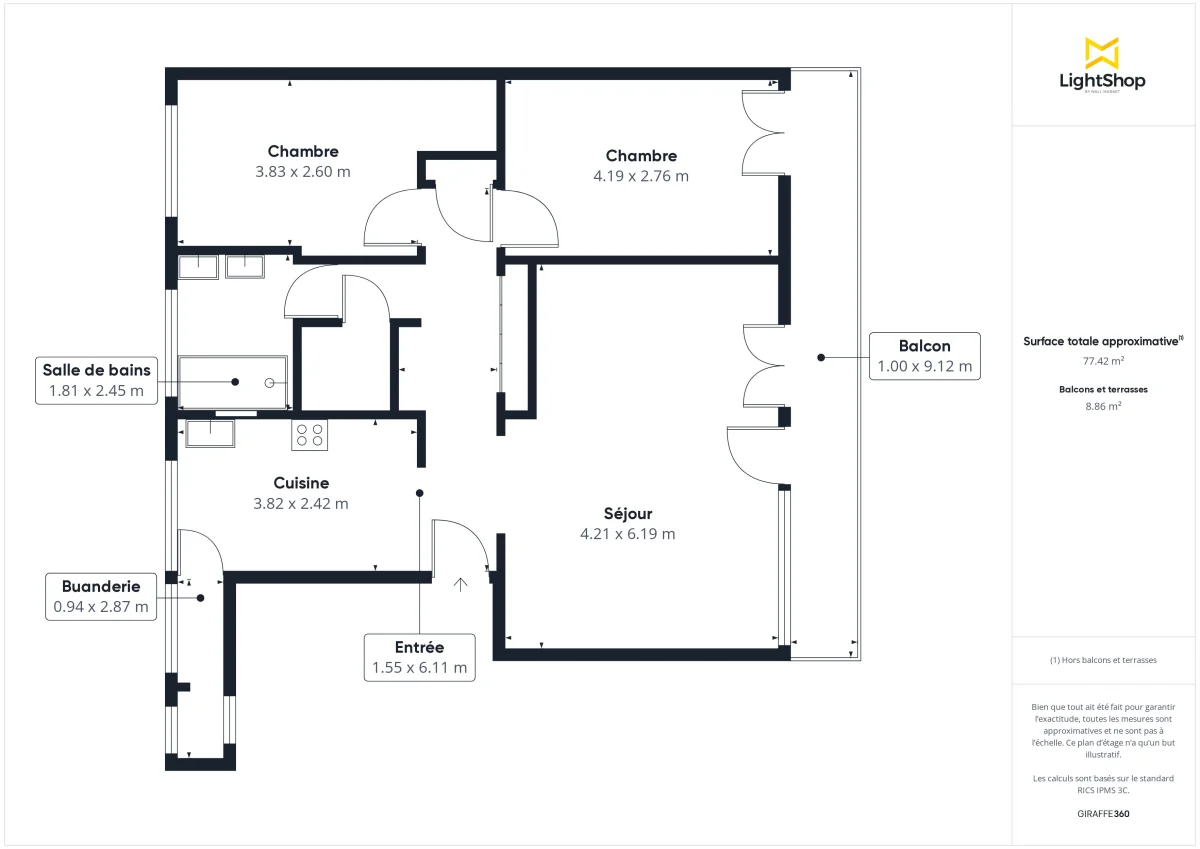 Appartement de 73.06 m² à Lyon