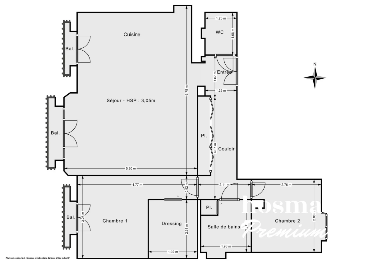 Appartement de 67.0 m² à Paris