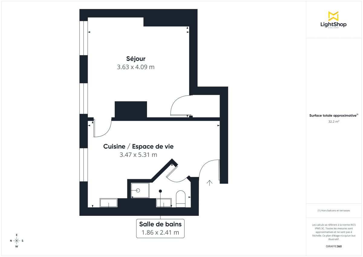 Appartement de 32.0 m² à Lyon