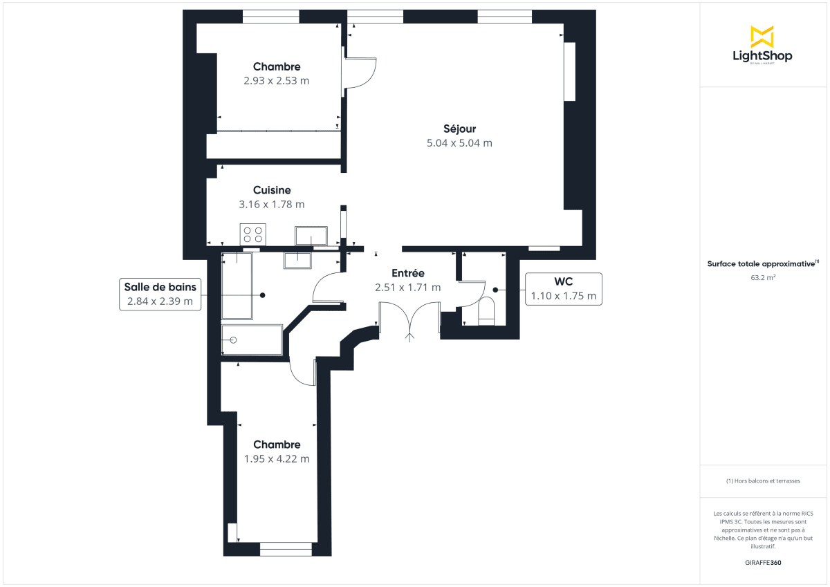 Appartement de 65.0 m² à Paris