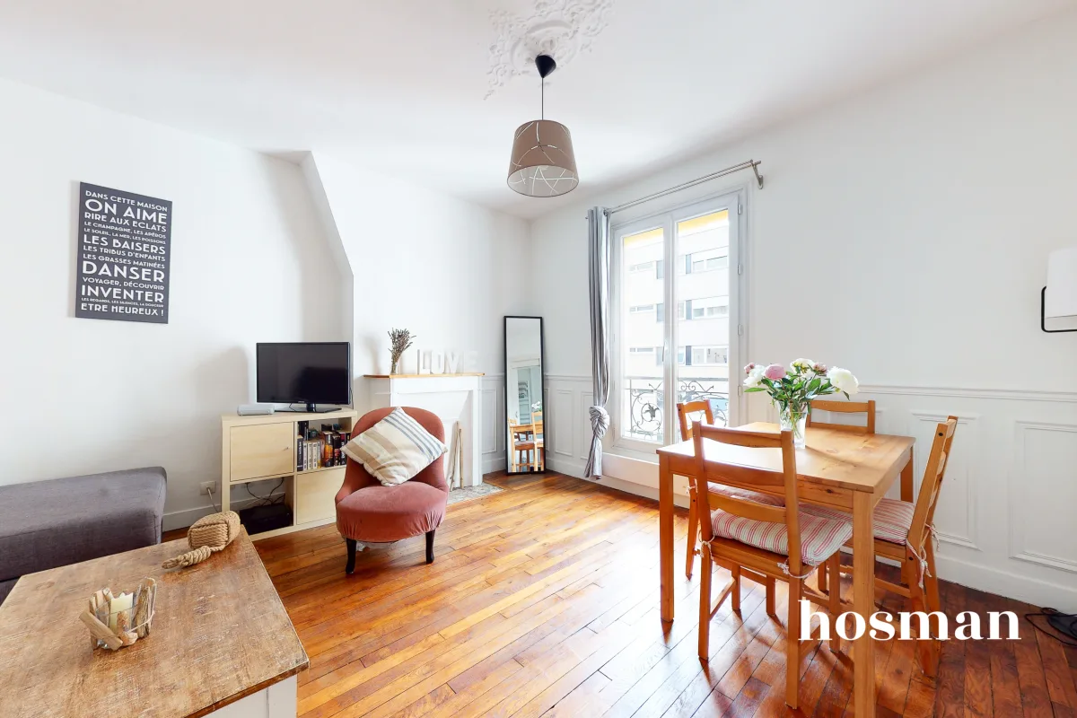 Ravissant 2 pièces à rafraichir - 45.46 m2 - Traversant sur cour