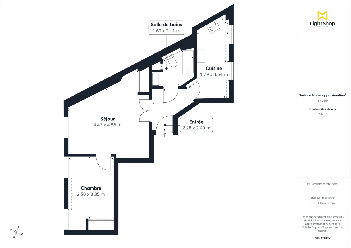 Appartement de 44.0 m² à Paris