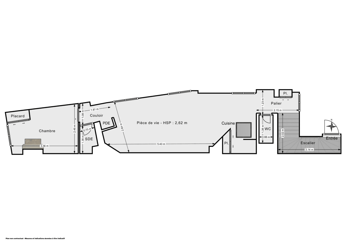 Appartement de 35.11 m² à Paris