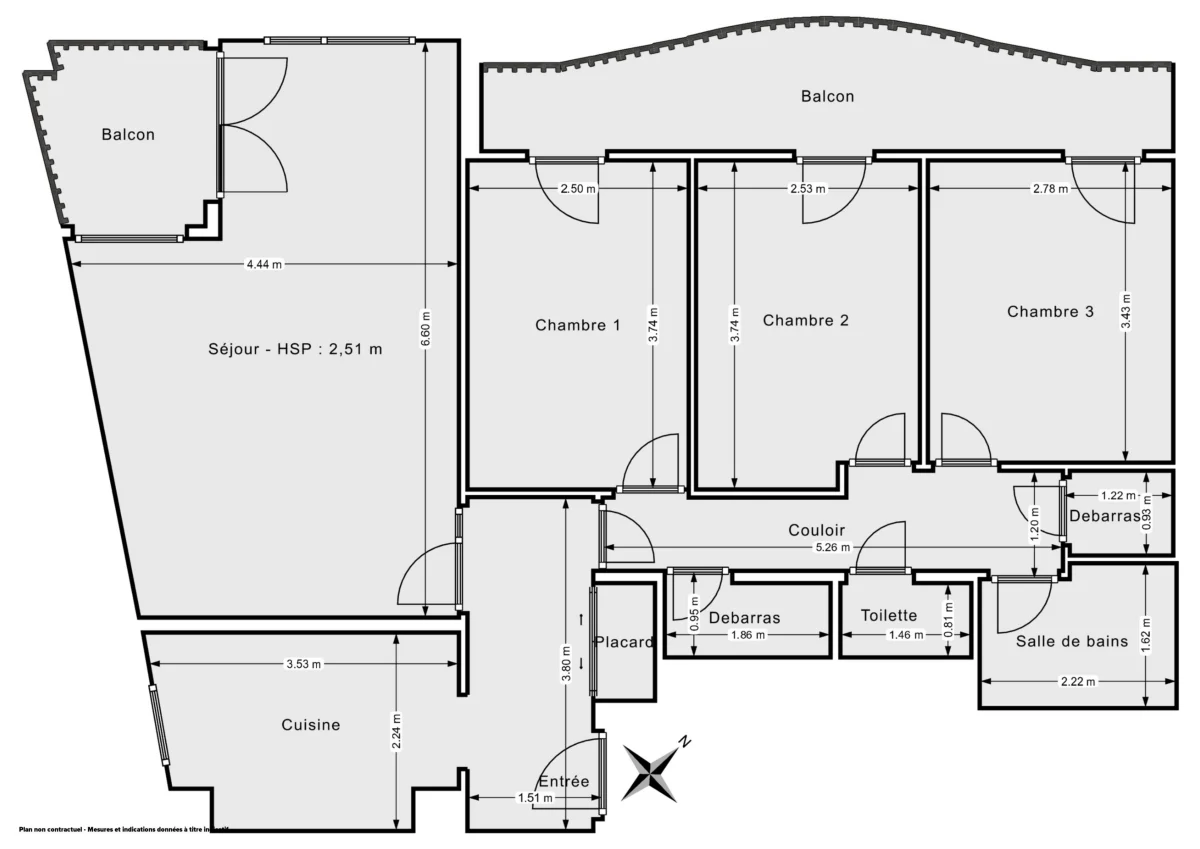 Appartement de 83.42 m² à Paris