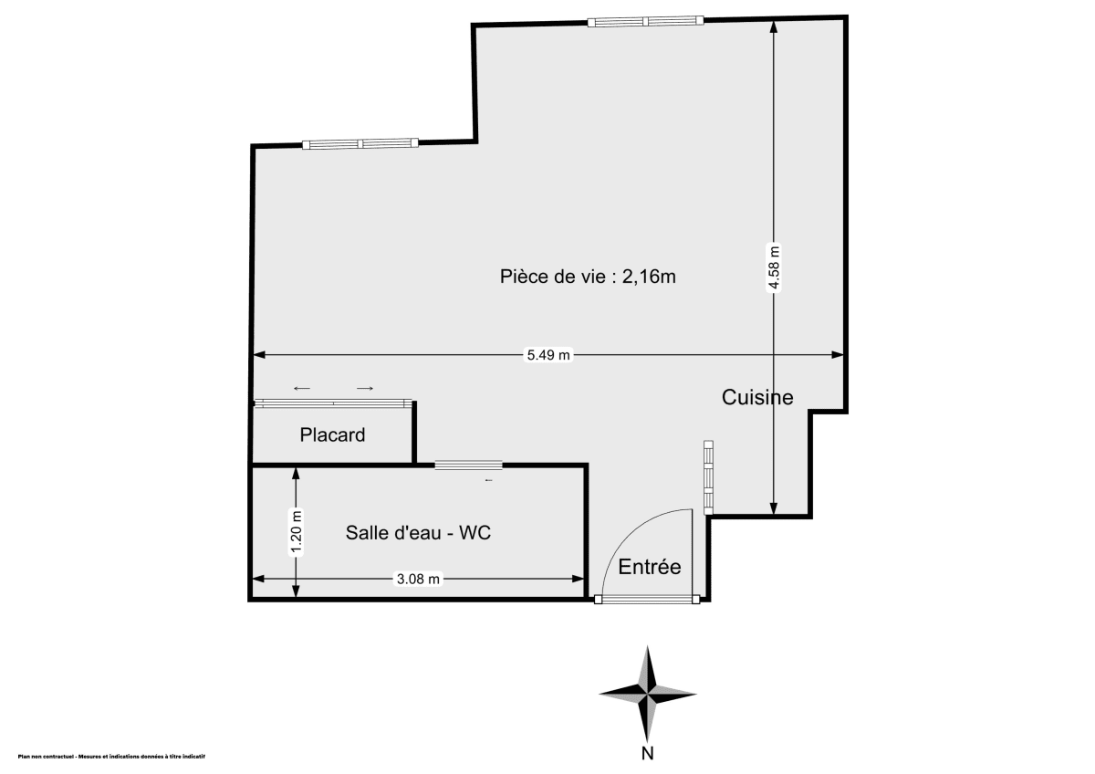 Appartement de 25.5 m² à Paris