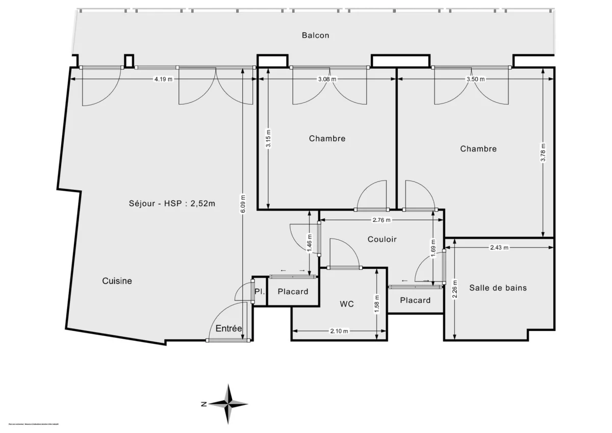 Appartement de 62.0 m² à Issy-les-Moulineaux