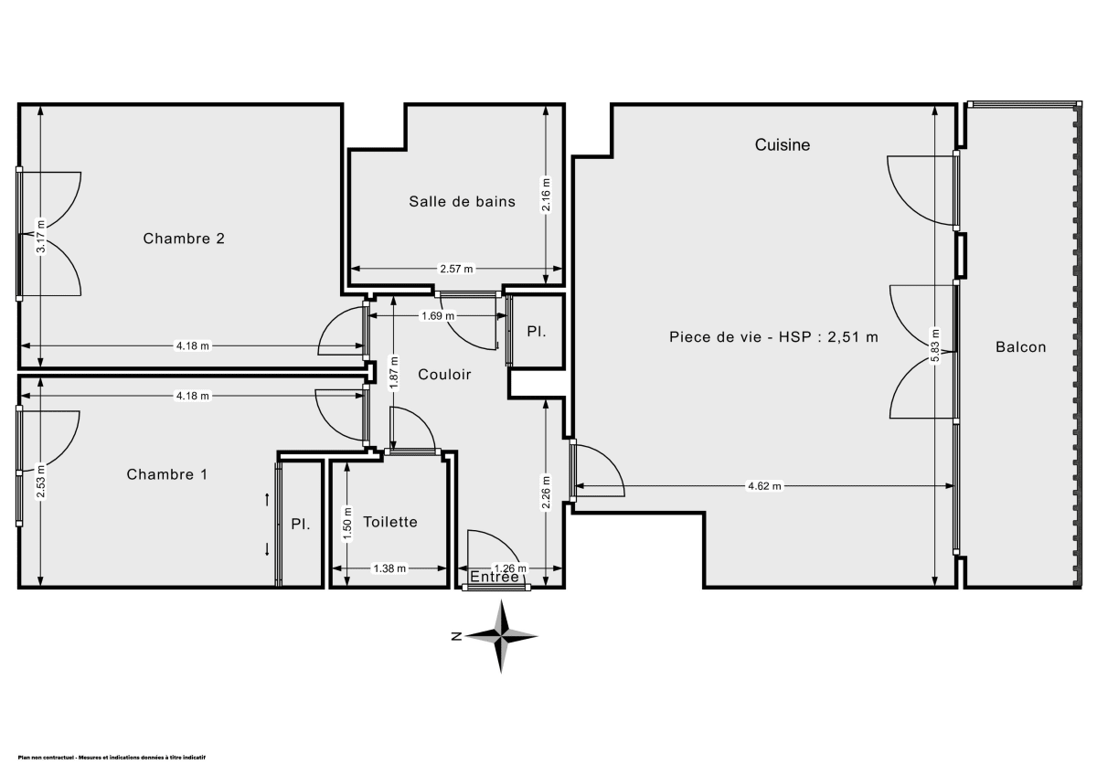 Appartement de 62.0 m² à Saint-Cloud