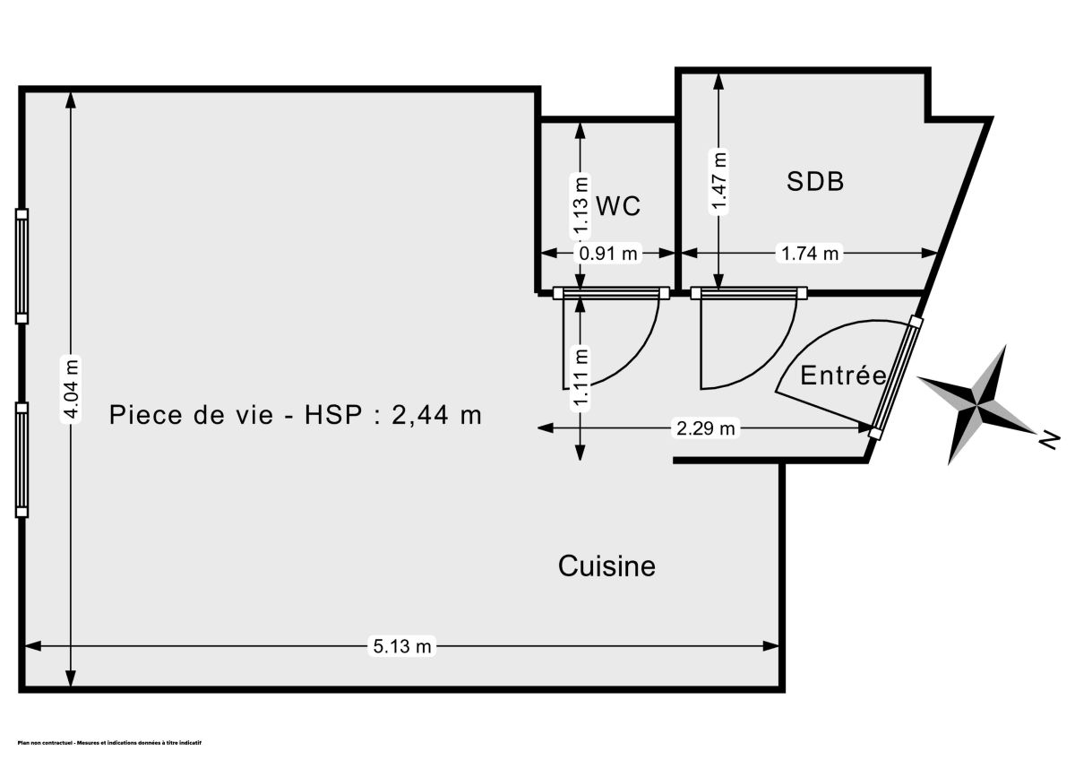 Appartement de 22.42 m² à Toulouse