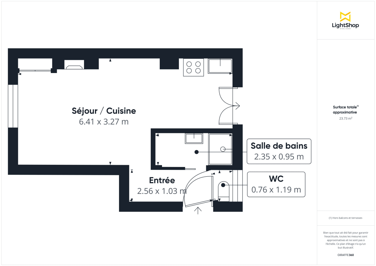 Appartement de 24.0 m² à Paris