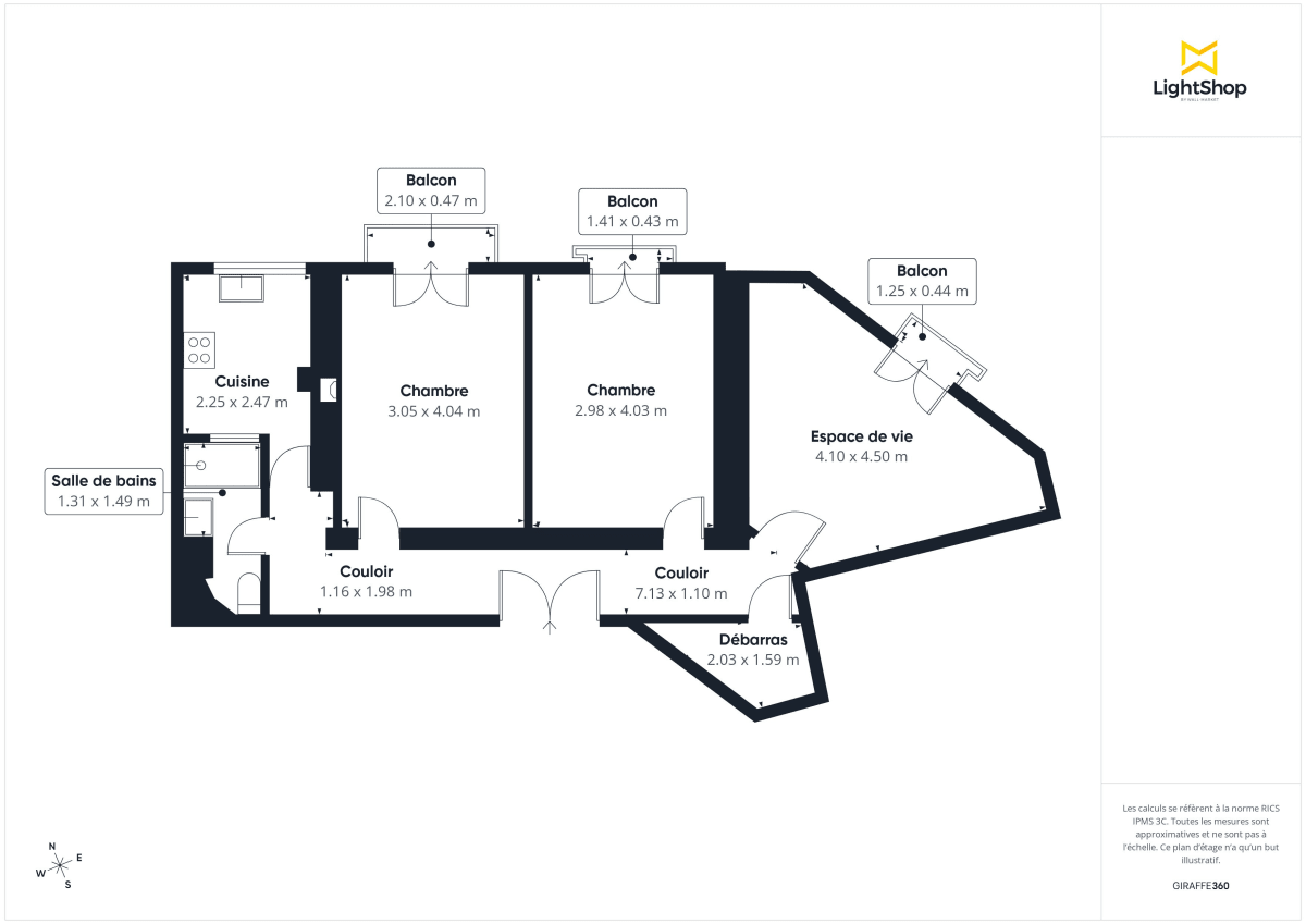 Appartement de 62.12 m² à Paris