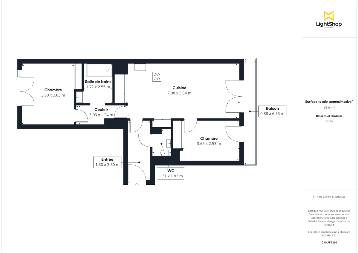 Appartement de 66.0 m² à Clichy