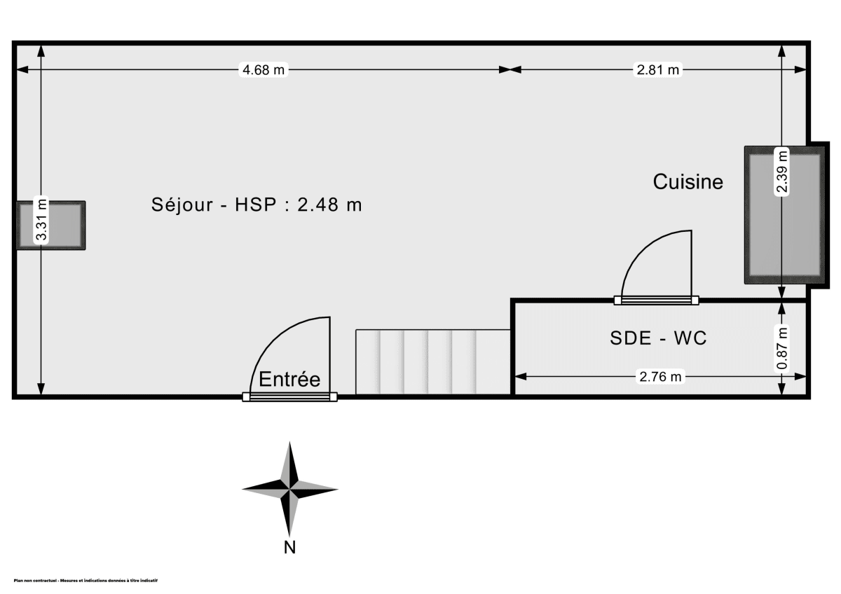 Appartement de 24.0 m² à La Madeleine