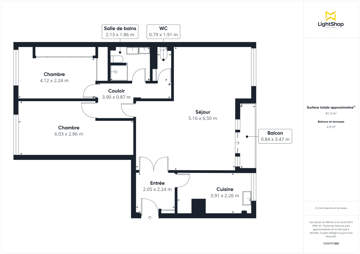 Appartement de 83.0 m² à Puteaux