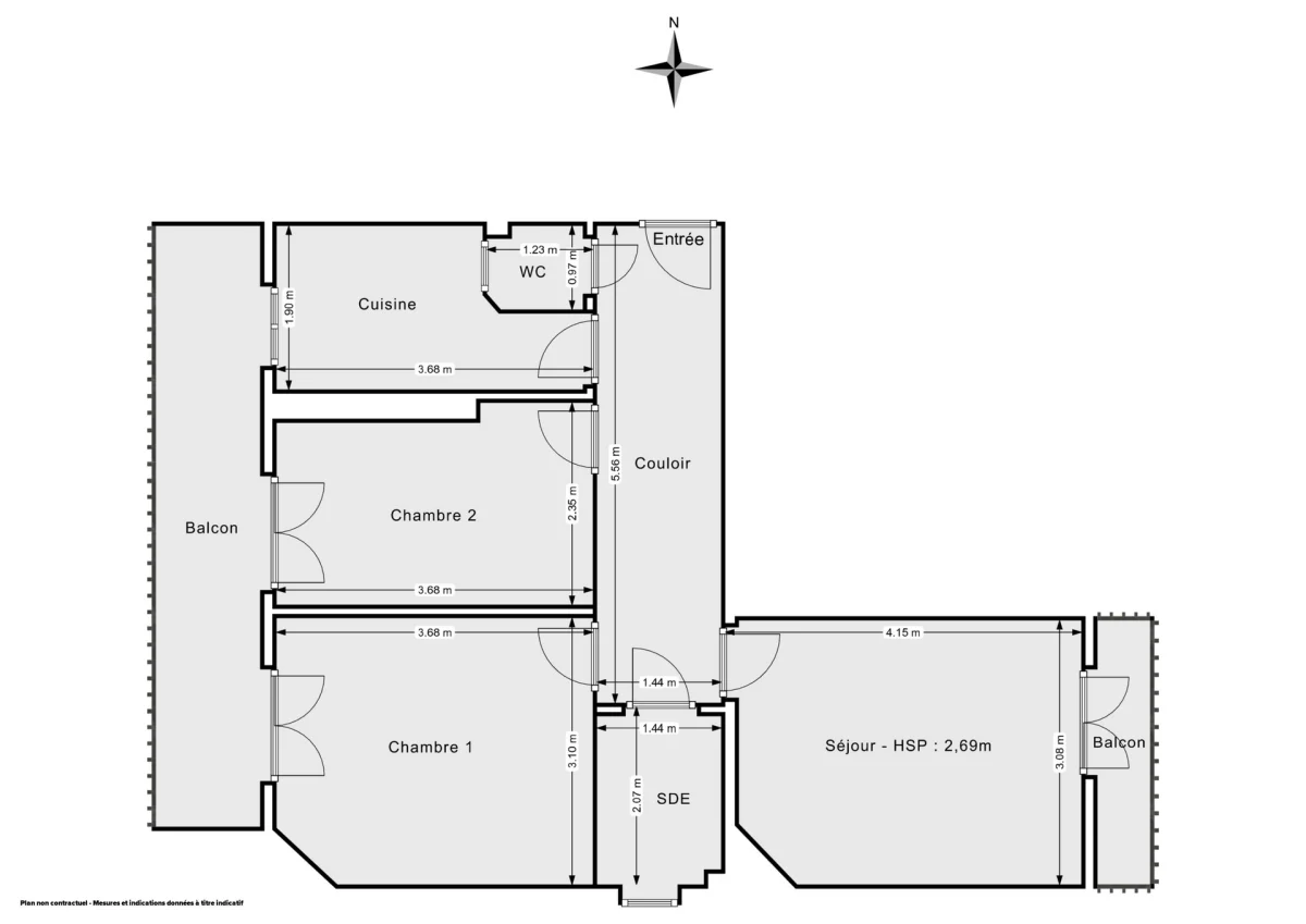 Appartement de 47.78 m² à Pantin