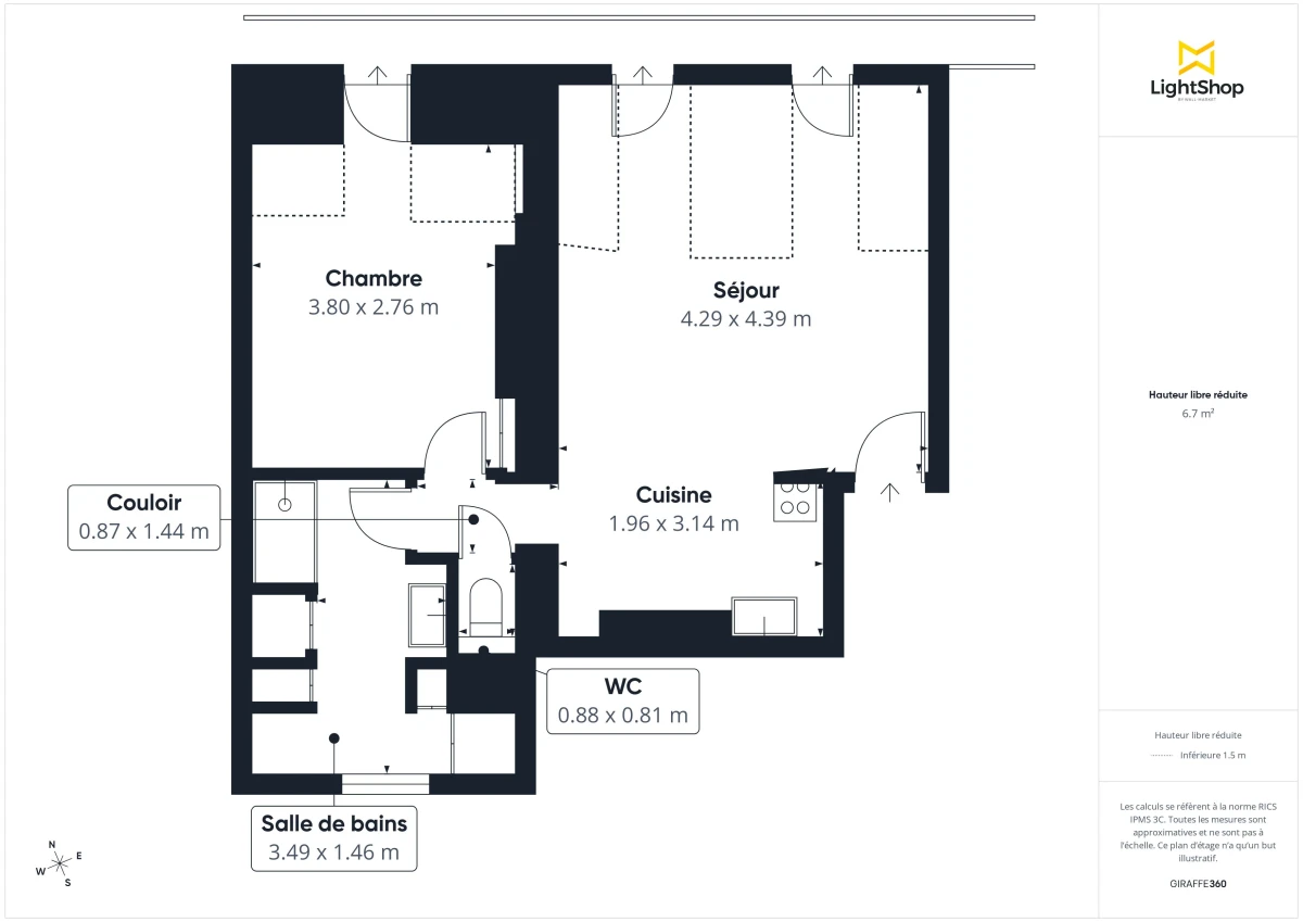 Appartement de 36.54 m² à Paris